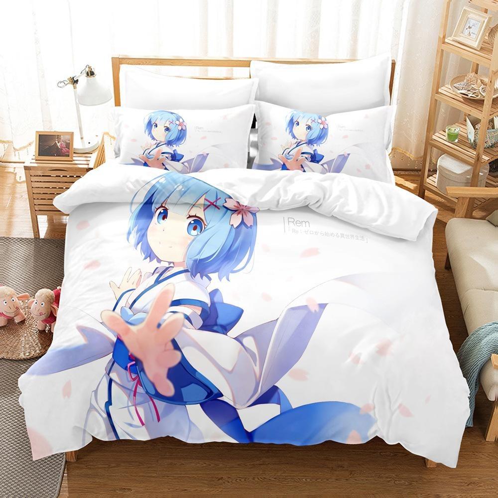 Anime Beauty Printed 3D Bedding Set Luoli Beauty Duvet Cover Pillowcase 2/3 Boy Animation Fan Quilt Cover AU/DE/EU/ES Full Size Quick Drying Bedspread