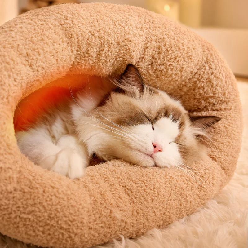 Cat Warm Sleeping Bag Cat Sleeping Bedding Sleeping Bag Cat Dog Pets Warm Bed Warm Comfortable Secure Dog House Pet Supplies