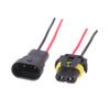 1/2Pcs 9005 Single Slot With Wire 10Cm Bulb Socket Headlight Fog Lamp Male Plug Adapter Waterproof Automotive Connector