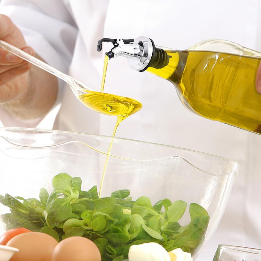 3/1PCS Oil Bottle Stopper Dispenser Rubber Lock Sealing Leak-proof Pourer Sauce Liquor Nozzle Sprayer Dispenser Kitchen Gadgets