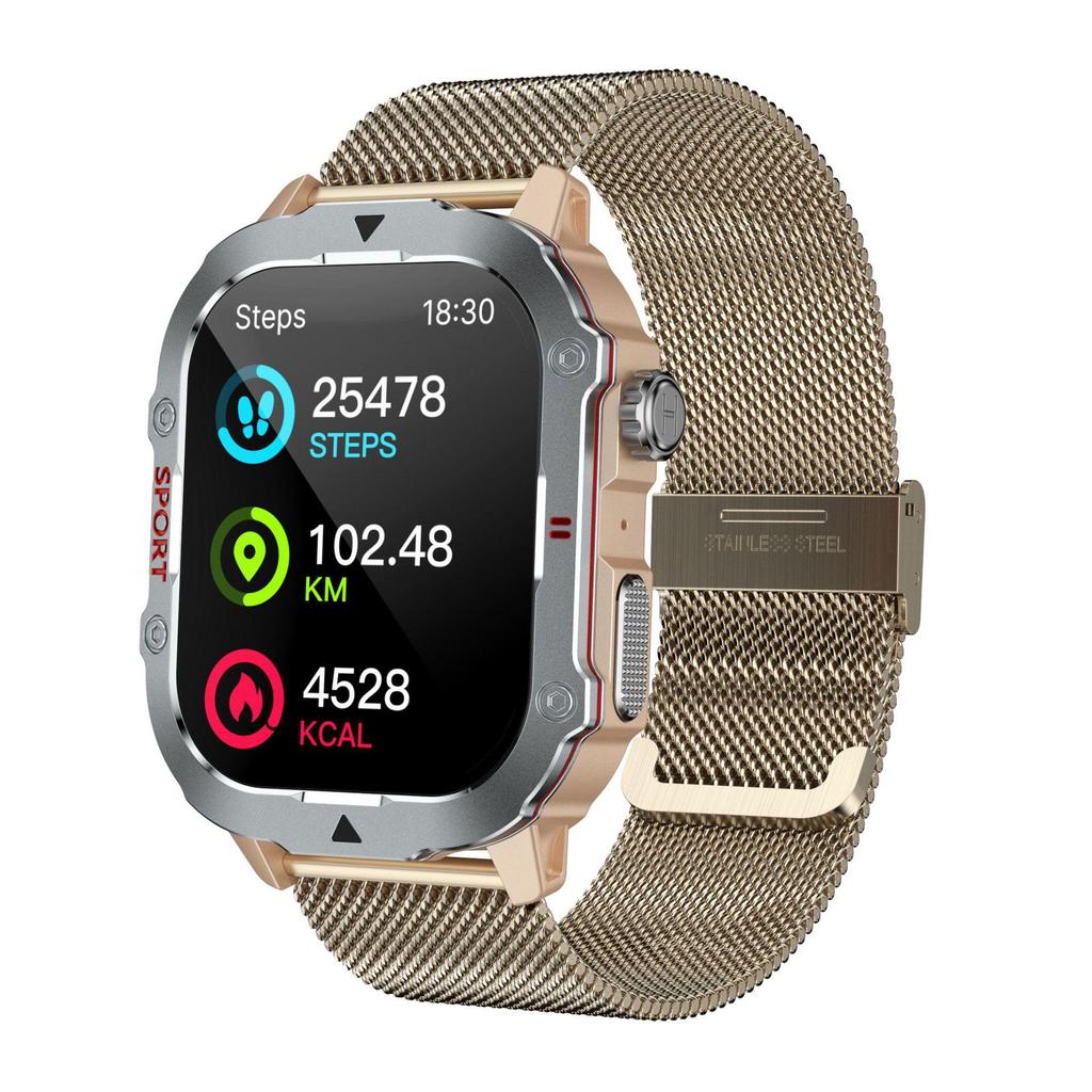 QX11 Smart Watch: Rugged Outdoor Design with Bluetooth Calling, Heart Rate, and Blood Pressure Monitoring for Men’s Sports