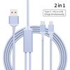 New Design 2-in-1 Hexagonal Braided PD100W USB Type-C Fast Charging Cable for iPhone 16/15 for for