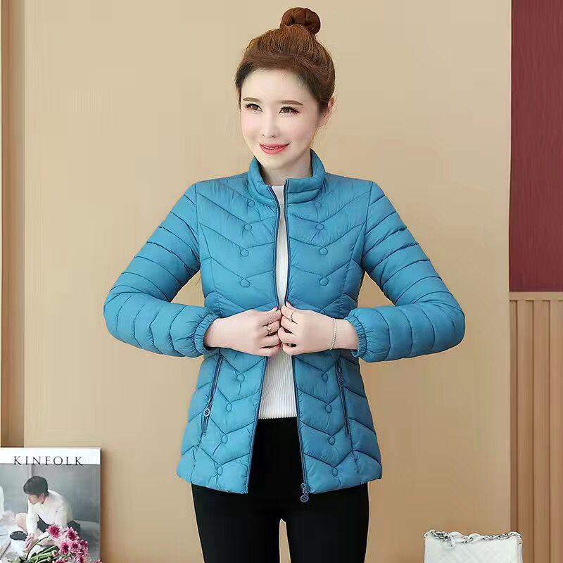 

Пуховая хлопковая куртка, женская короткая зимняя новая короткая легкая облегающая хлопковая куртка, большая хлопковая куртка в иностранном стиле, маленькая хлопковая куртка XXXL