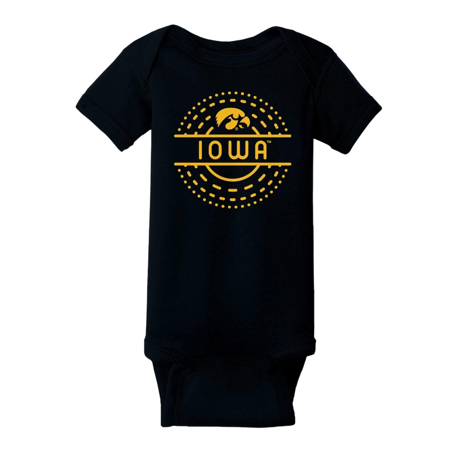 Iowa Sunny Circle Infant Creeper - Black S
