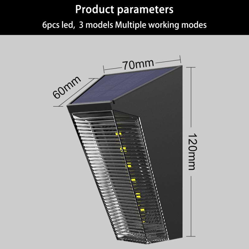 2 stk Led Solar Hagelys 7 Farger Skiftende Ip65 Vanntett Energisparende Vegglampe For Gangvei