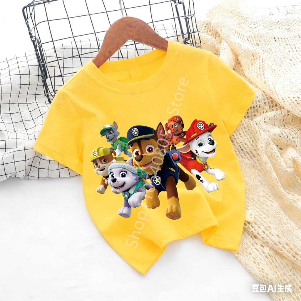 Kids Cartoon Graphic Baby T Shirt Cotton Casual Short Sleeve Tee Boys and Girls 2026 Summer Toddler Clothing Tops