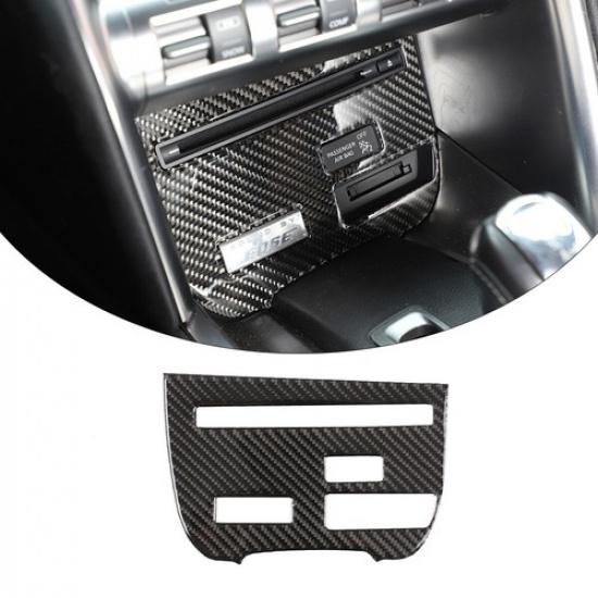 Carbon Fiber Interior CD Panel Trim Cover For Nissan GTR R35 2008-2016