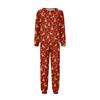 Comfortable Parent-Child Matching Christmas Print Loungewear Set with Long Sleeve Top and Pants