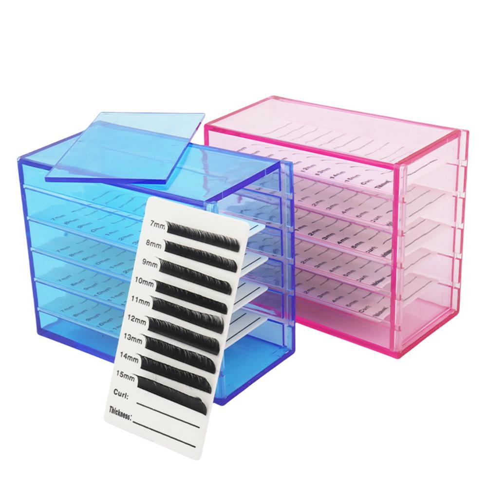 Grafted Eyelash Organizer: 5-Layer Acrylic Storage Box, Multiple Colors