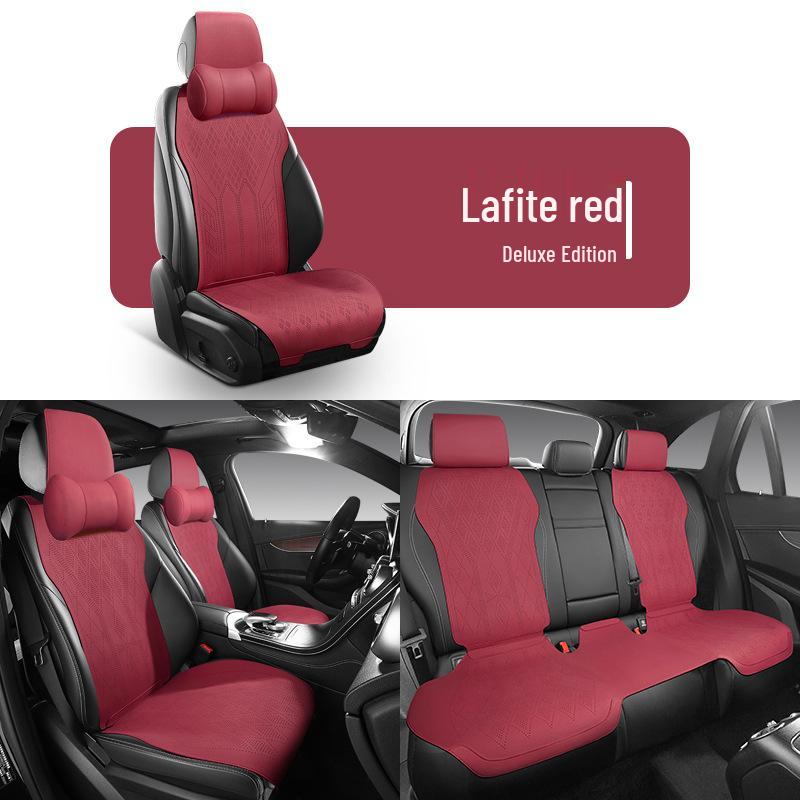 Universal Suede Car Seat Cushion for Four Seasons - Fit for Corolla, Bora, Lavida (Five-Seat, Half-Wrap Style)