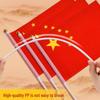 National Day China Five-Star Red Hand-Waving Flag with Pole, No. 7 & No. 8 Sizes, for School Celebrations, Waterproof.