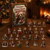 Regalo Diario 2026 Calendario de Adviento para Perros, Calendario de Cuenta Atrás Navideña de 24 Días con Colección de 24 Adornos Colgantes Acrílicos Festivos de Cachorros, Dibujos Animados 2D