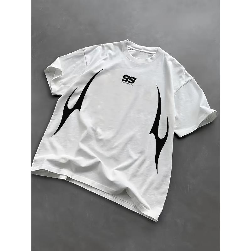 Streetwear-T-Shirt für Herren – Lässiges Kurzarm-Sommershirt mit Print, Rundhalsausschnitt, maschinenwaschbar, urbanes Modehemd für junge Männer