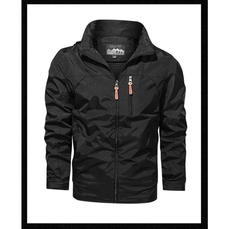 Autumn and Winter New Men's Fashion Jacket Hooded Windbreaker Outdoor Casual Jacket Coat