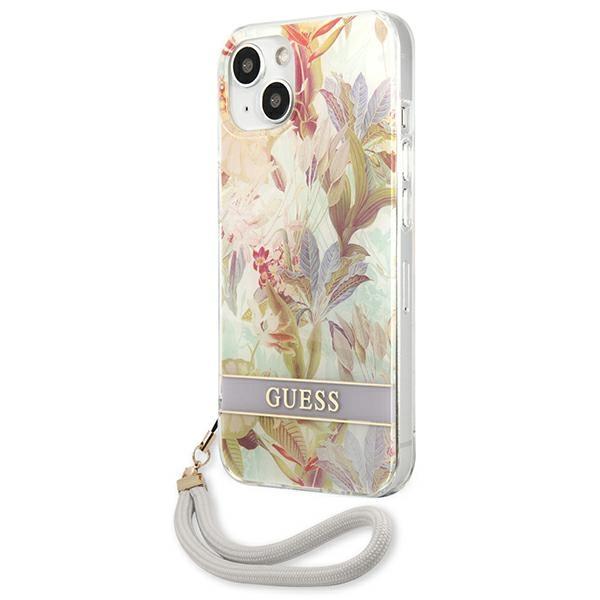 Guess Guhcp13Shflsu Iphone 13 Mini 5,4 Fioletowy/Purple Hardcase Flower Strap