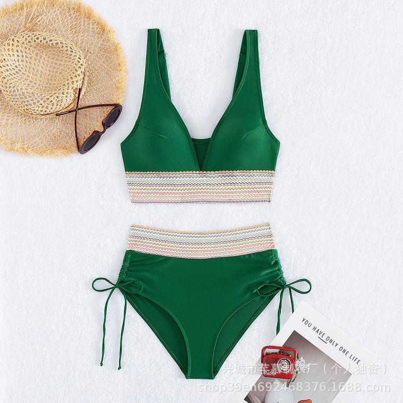 Split Bikini Swimsuit Women's Tight Waist Multi-color Hot