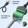 RJ45 8P8C To 8Pin Ethernet Extender Cable RJ45 Male To 8 Pin Screw Terminal Adapter for Cat5 5e Network Adapter Extension Cord