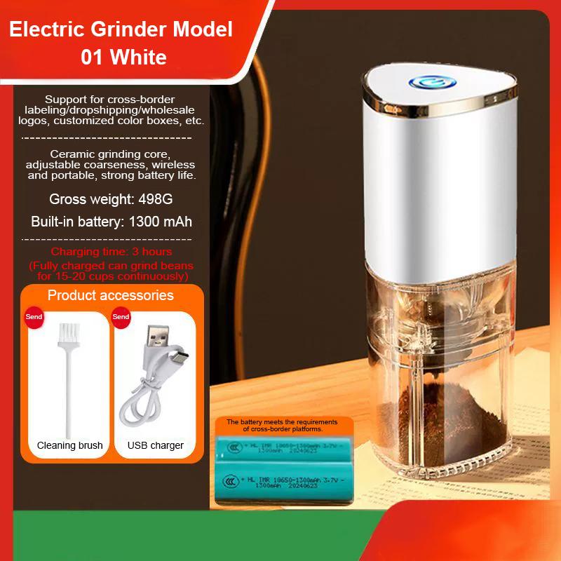 Przenośny elektryczny młynek do kawy TYP C USB Charge Ceramiczny rdzeń mielący Domowy młynek do mielenia ziaren kawy