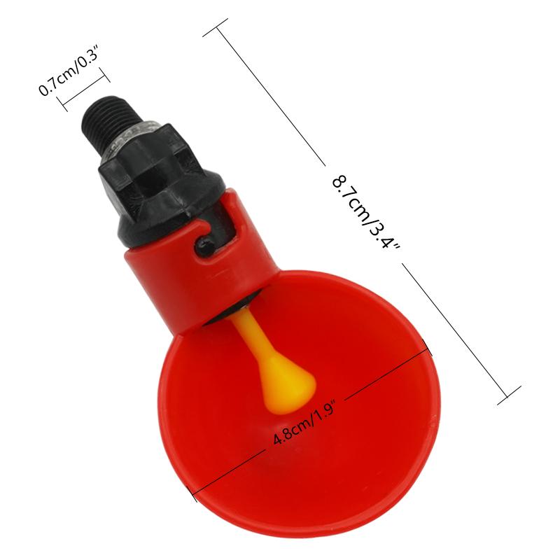 

8Pcs Plastic Automatic Chicken Drinker Bowl Duck Drinking Cup Chicken Goose Feeder Poultry Bowls and Drinkers Cups Water Tools 8pcs