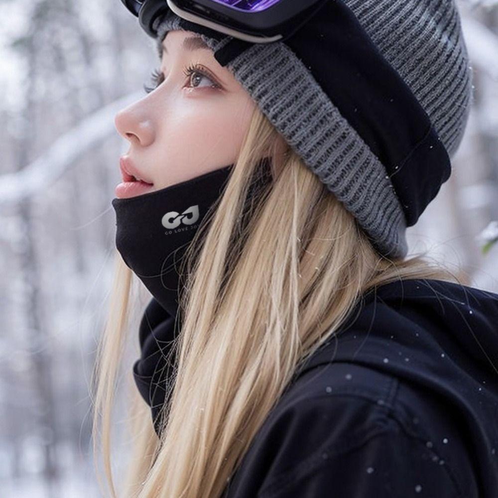 Bib Skiing Mask Earmuffs Winter Riding Mask Soft Pullover Collar  Male