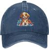 Beagle Puppy In Xmas Lights Hat for Men Baseball Hats with Design Hat