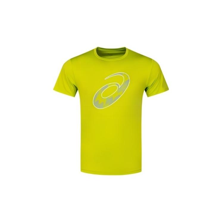 ASICS Short Sleeve Running Top  Lime Zest  Men s 2011D076-300 M