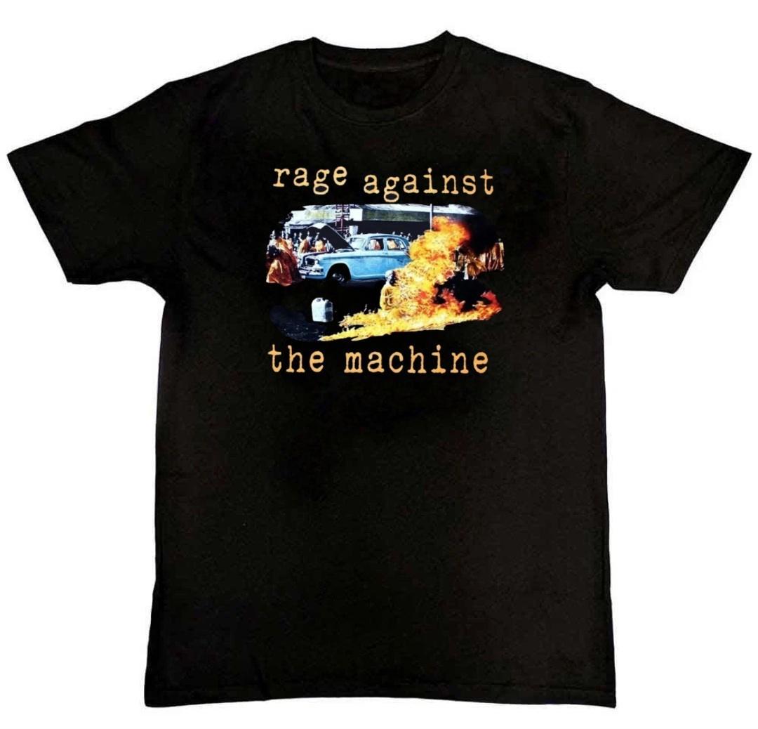 Vtg RAGE AGAINST THE MACHINE Graphic Print Mens T-Shirt XXXL