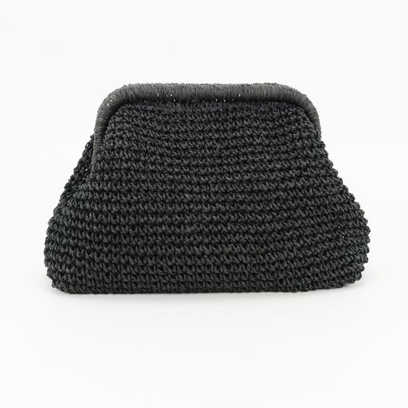 

Повседневная плетеная сумка бутик ручная черная маленького размера Black