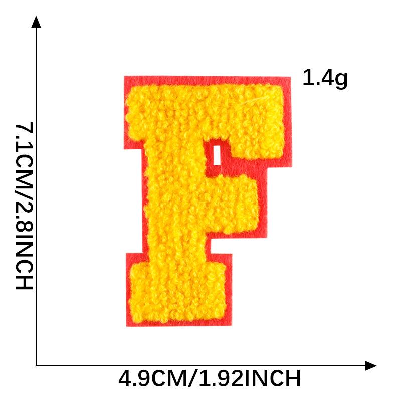 Diy Patch Sticker Letter Towel Embroidery Cloth Sticker Multi-Color Cloth Label Clothing Accessories Badge Embroidery Sticker