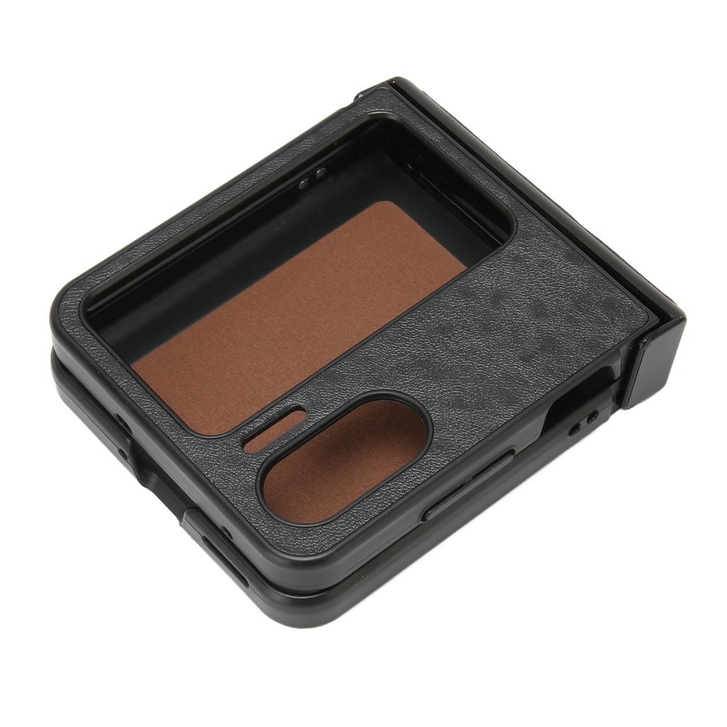 Flip Screen Phone Cover PU Crazy Horse Pattern Soft Fashion Phone Case for Oppo Find N2 Flip