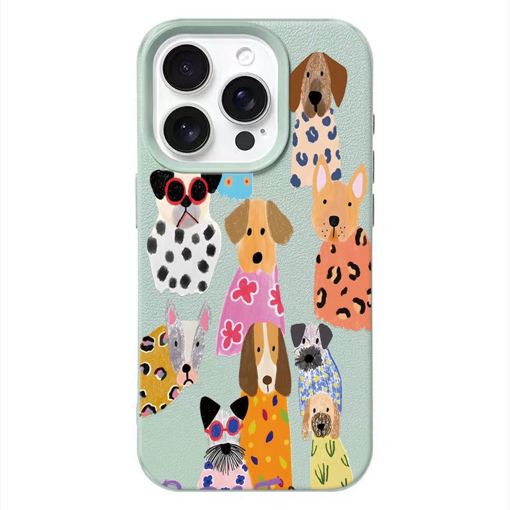 Hand Drawn Graffiti Cute Dog Phone Case For IPhone 16E 17 E 11 12 13 14 15 Pro Max 16 Plus 17 Air  Pattern Silicone Soft Cases