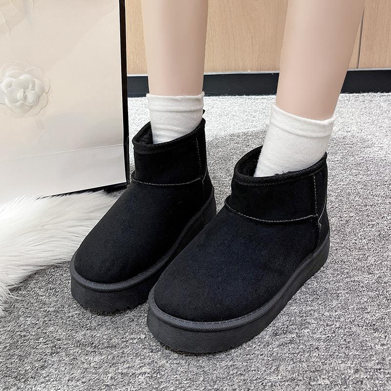New platform cotton shoes women's versatile snow boots women's outer wear winter new heightening warm cotton shoes