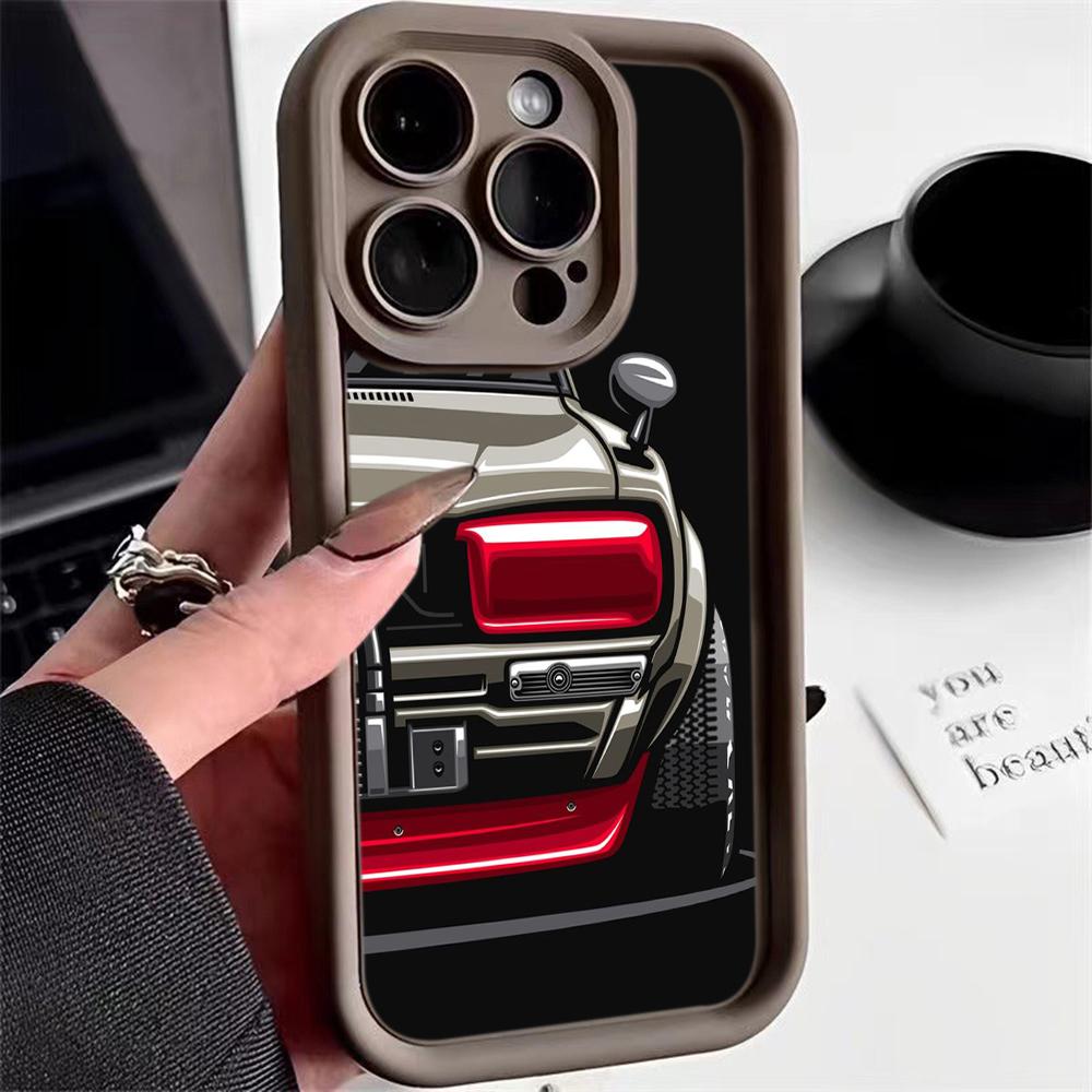 Ae78 Fashion Car Pattern Design Art Protective Phone Cases for iPhone 13 14 15 Pro Max Infinix Hot 40i Tecno Camon 30 20 Pro Angel Eyes TPU Back Cover