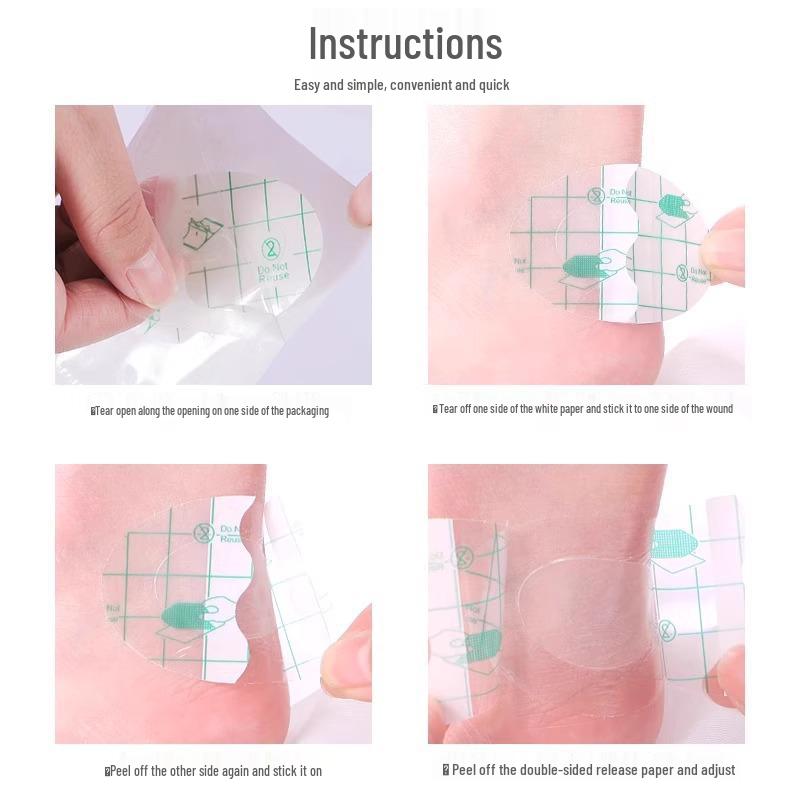 Anti-Friction Transparent Heel Stickers for Men & Women - Invisible Ankle Protection