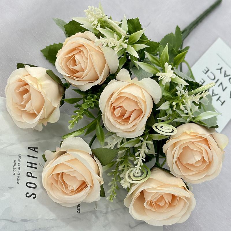 Romantic Rose Wedding Bouquet Artificial Flowers For Bridal Decor And Event Table Arrangements