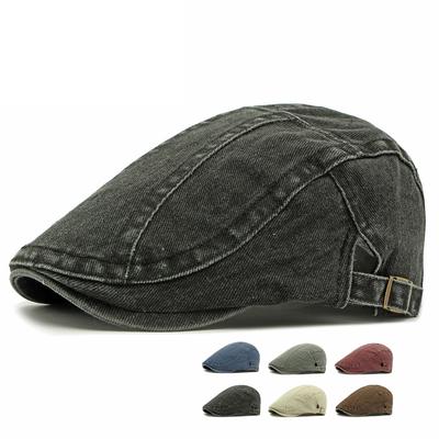 Cotton Beret Men Peaked Cap Women British Vintage Forward Hat Paintsmen's Cap