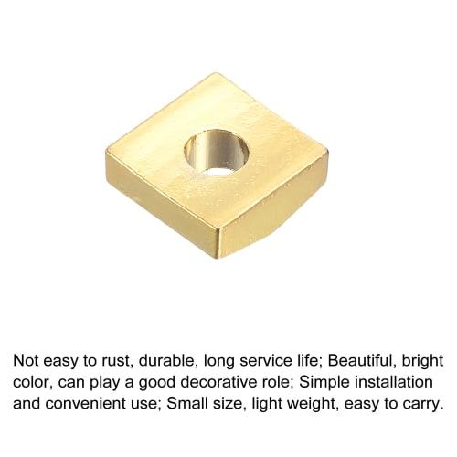 uxcell Guitar Locking Nut Clamp and Screw Metal Guitar String Block Nut Fitting Gold for Tremolo Bridge, 3 Pieces