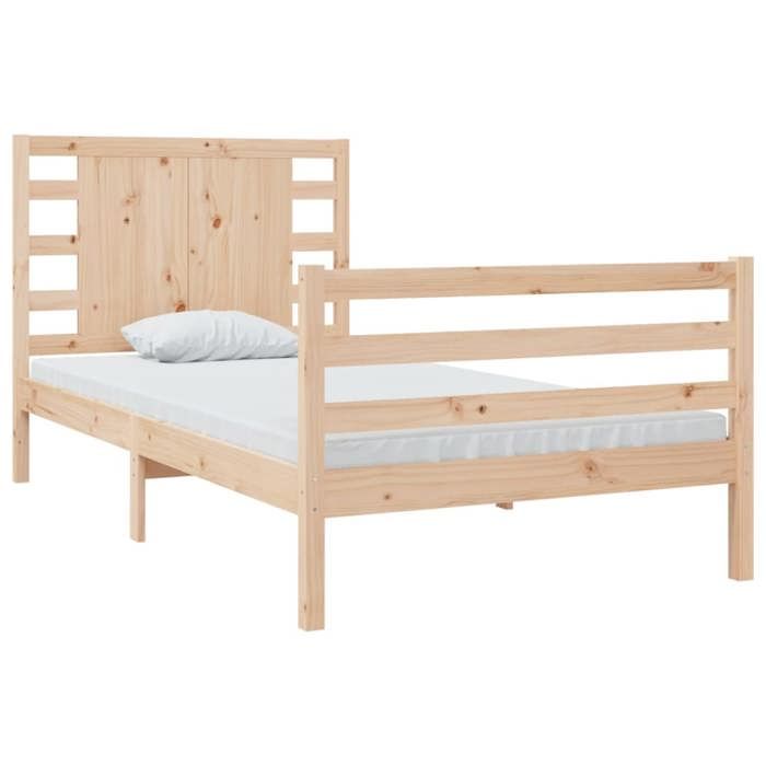 VidaXL Cadre de lit Bois de pin massif 90x190 cm Simple 3104248