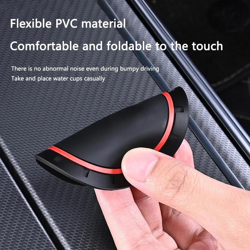2Pcs Dustproof Anti-Slip Car Water Bottle Holder Pad Silicone Coaster for Jeep Renegade Wrangler JK Grand Cherokee Accessories ALN1