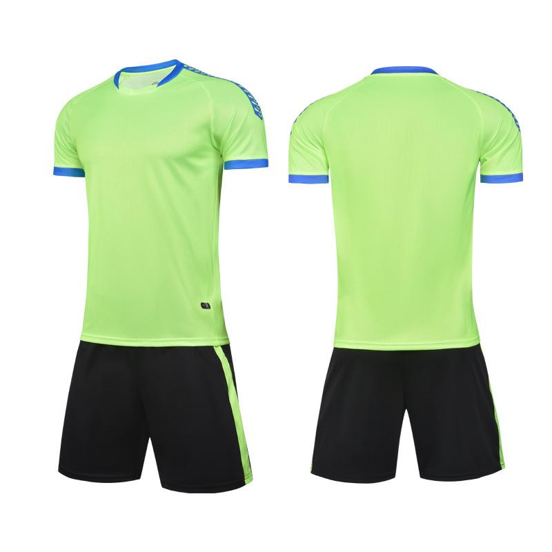 Football Uniform Collection Quick-drying and Breathable Childrens Short-sleeved Game Training Uniform Team Uniform Adult Bare Jersey with Prin