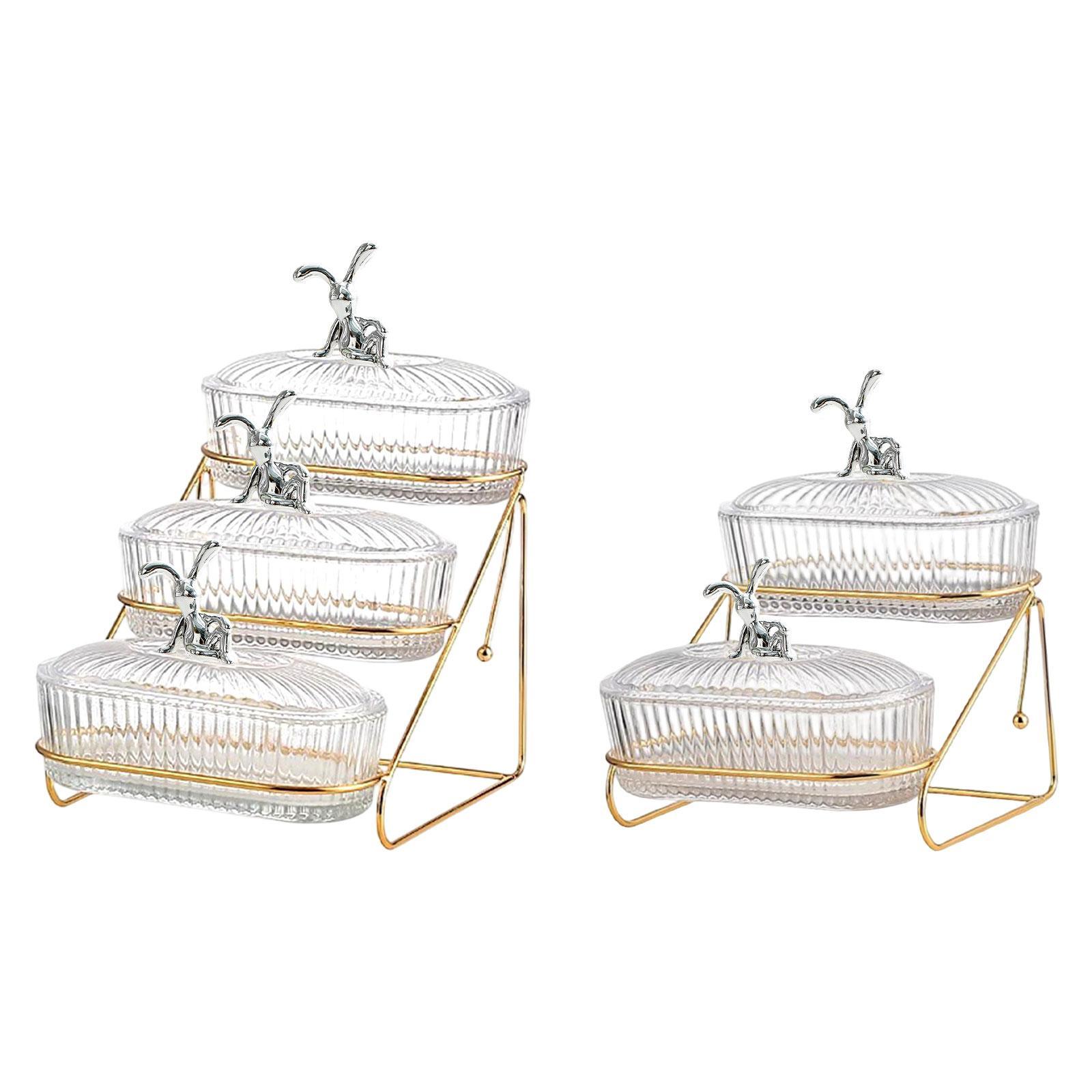 

Dried Fruits Tray Appetizer Tray Organizer Platter Tier Fruit Stand Snack Dishes for Candy Cupcake Nuts Appetizer Living Room 3 Tiers