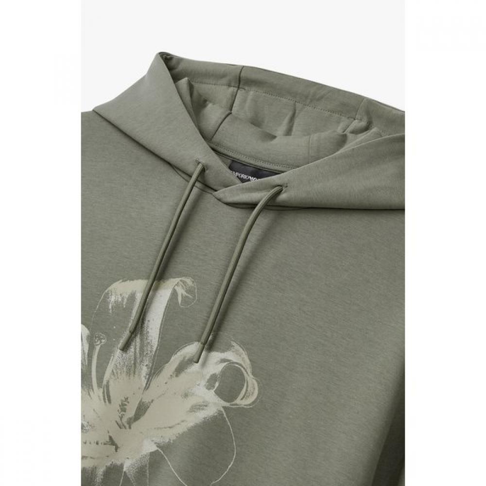 Emporio Armani Men S Neoprene Flower Hoodie A515126072
