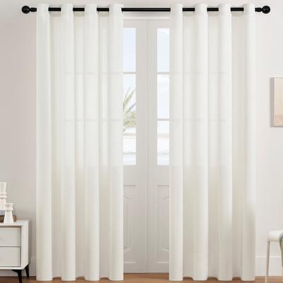 Textile Linen Yarn Bedroom Living Room Study Warm Solid Color, Curtains