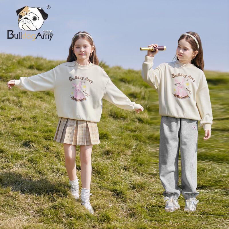 Girl's Cute Rabbit Print Long-Sleeve Sweatshirt