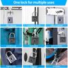 Keyless Portable USB Charging Fingerprint Lock,Smart Padlock Quick Unlock Waterproof and Rustproof,Smart Lock for Warehouses, Gym, Schools, Homes,