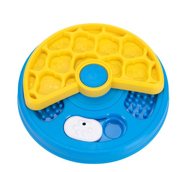 2-Schicht-Hunde-Puzzle-Spielzeug, langsamer Futterspender, interaktiv, steigert Welpen-IQ, Anti-Erstickungs-Geschirr, Hunde-Leckplatten