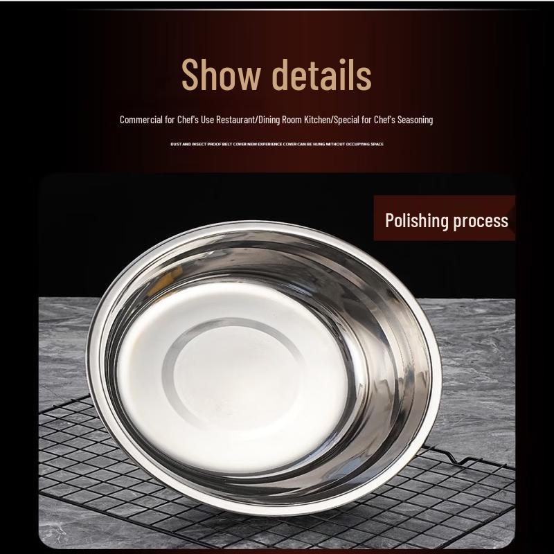 Ru Han Thickened 201 Stainless Steel Non-Magnetic Soup Bowls, 14cm (Set of 5)