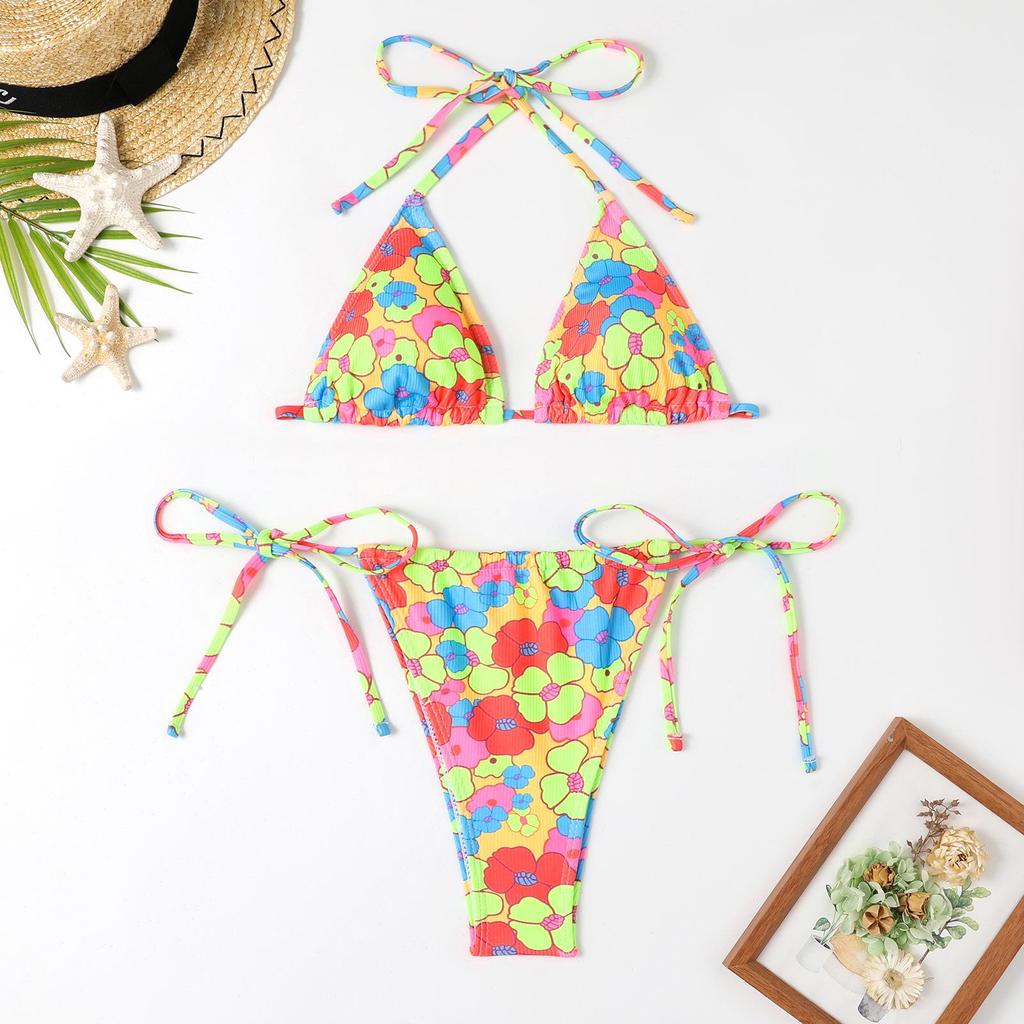 2024 Europäische & Amerikanische Sexy Split Bikini Bademode für Frauen