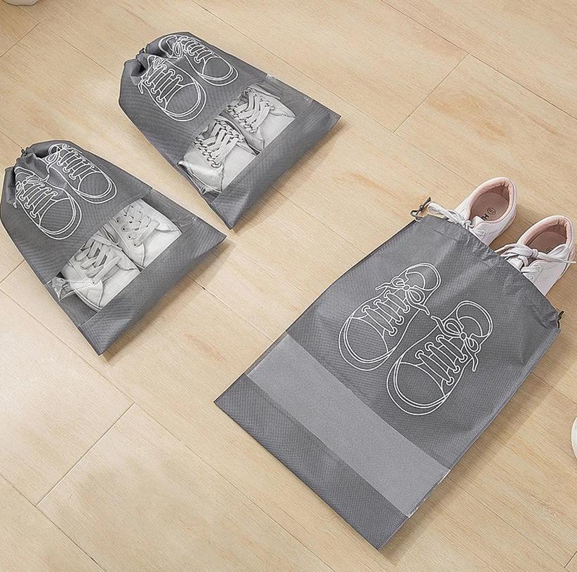 5-10 Stück Vlies Transparent Reise Aufbewahrung Schuhbeutel Überschuh schimmelresistent und feuchtigkeitsbeständig Schuhüberzieher staubdicht Schuhüberzieher