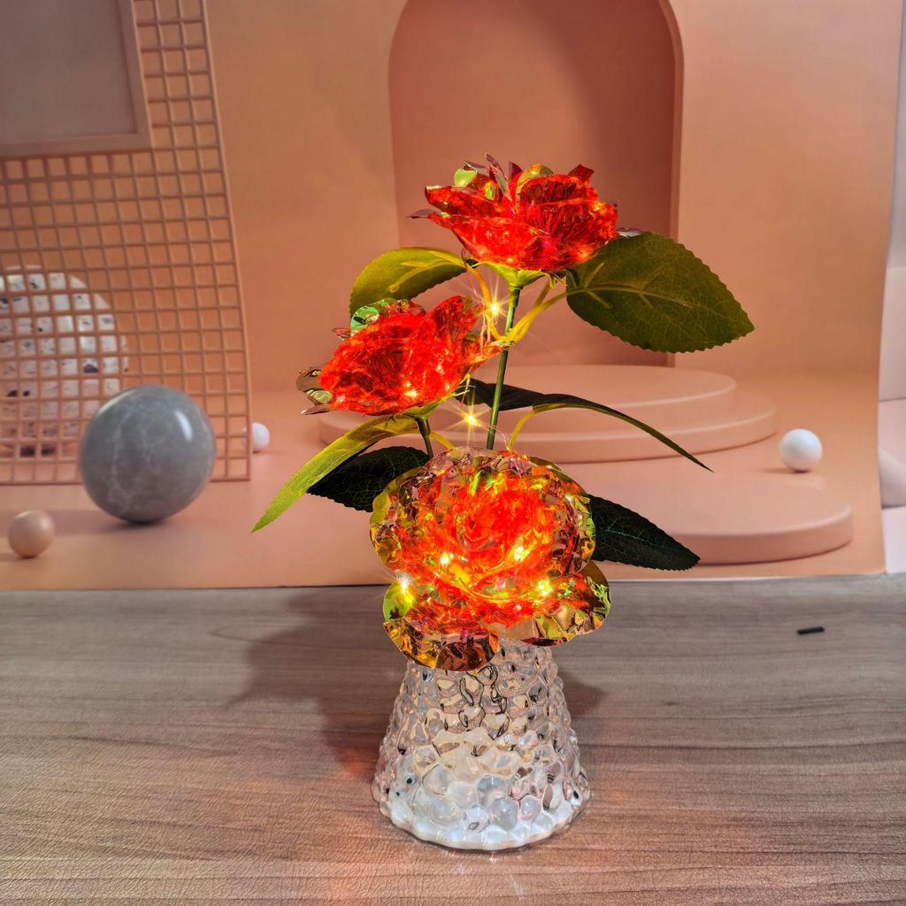Cross-border Rose Bouquet Night Light Gift for Valentine's, Teacher's, Mother's Day, Christmas